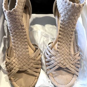 Torrid 9.5W suede strap sandal wedge